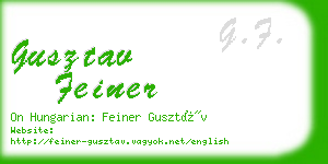 gusztav feiner business card